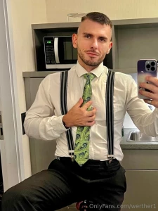 Pink dildo and open male pussy in suited style