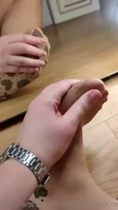 The winner from today s poll - sheer pantyhose with feet prints you