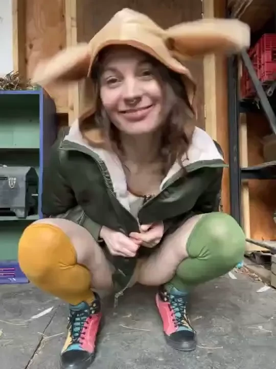 Weird little horny creature spotted in the woodshed part 3 