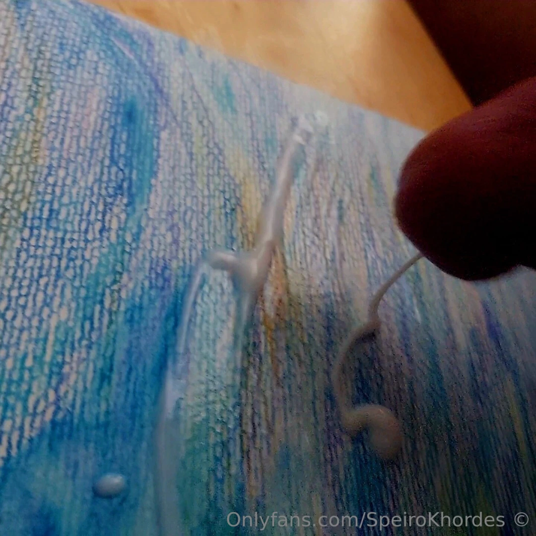 It s like finger painting but with watercolor-pencils cock pre and cum 