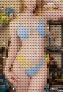 New baby blue strappy thong bikini the color scheme matches my hair