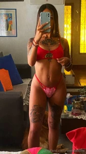 Red bikini pink