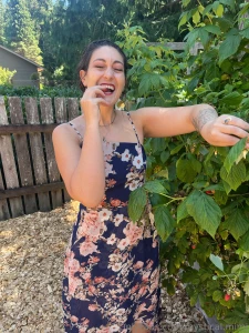 The bride s mom had a beautiful raspberry patch that we got to pick