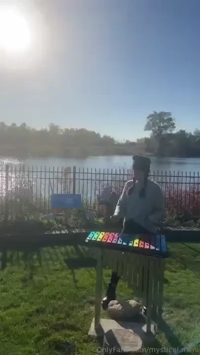 Making joyful noise by the water 