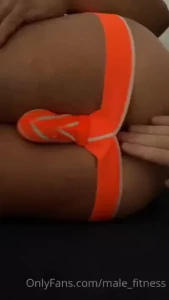 My roommate takes advantage of playing with my ass and cock while i