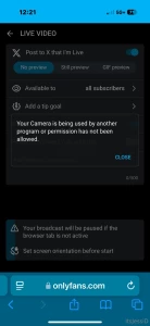 Help why can t i go live