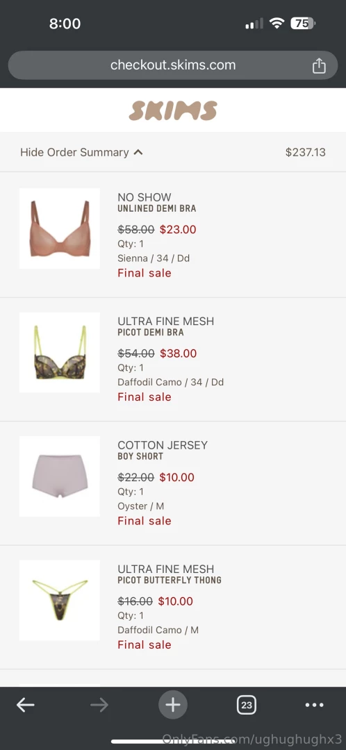 I made my skims semiannual sale purchase i can t wait to show you all 