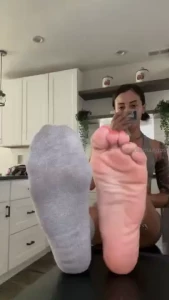 I m in your dining room taking my socks off wanna smell them