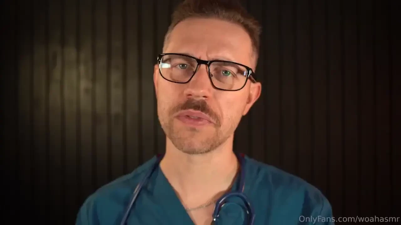 Cocky doctors inspects you request from a fan 