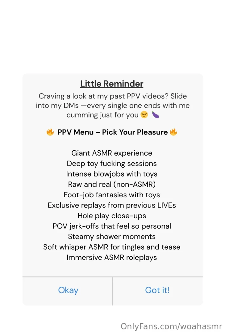 Ppv menu pick your pleasure 