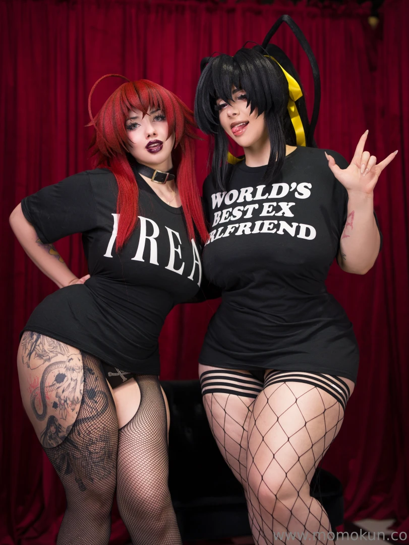 Akeno x rias mimsyheart soooo excited to do more collab stuff with part 1 