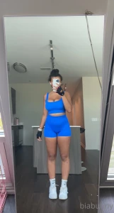 Bright blue for a workout day