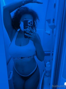 Blue lights amp bare skin