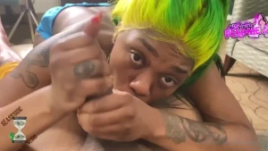 fmereloaded - Part 1 amp 2 loving being slutted out in this green hair i please him part 1 