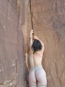 Checking out the crack to climb part 1