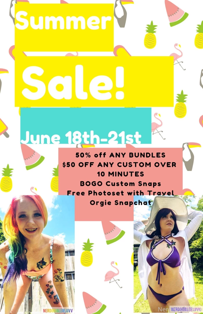 Mark your calendars for the summer sale june 18th-21st 