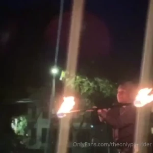 Slow motion fire