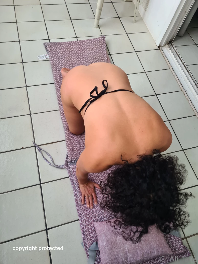 More balcony yoga but bottomless part 1 