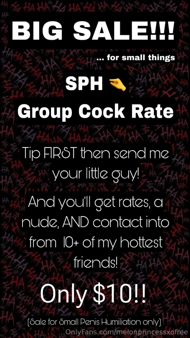 Did you know i offer group dick ratings tip me 10 and you ll get a 