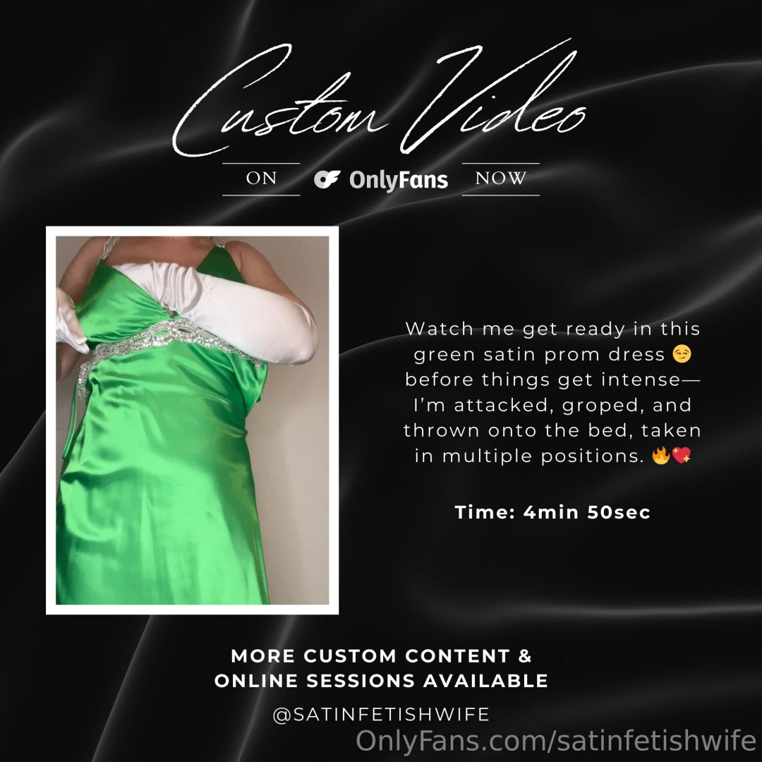 Such a shame this green satin prom dress doesn t fit perfectly but we 