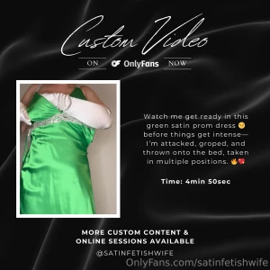 Such a shame this green satin prom dress doesn t fit perfectly but we