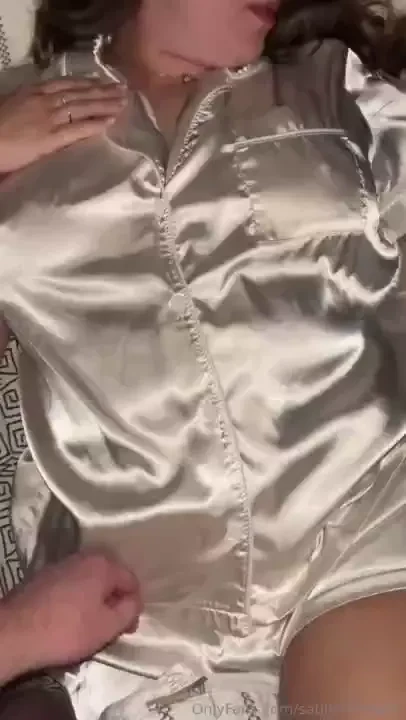 Hubby doing what he does best feeling up my satin-covered body i m part 1 