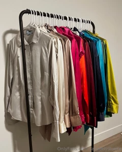 A beautiful view of some of our plain satin blouses a majority are