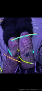 Glow sticks in the fishnets