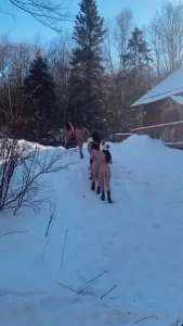 Behind the scenes of taking nudes in the snow
