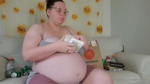 Your girlfriend is pregnant bitchy and starving she plops down on the