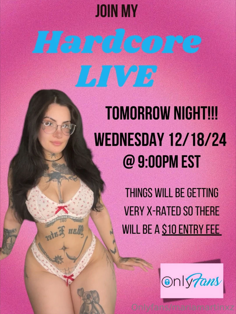 Going live on here tomorrow at 9 00pm est eastern standard time are 