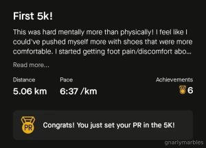 Ran a 5k today first time in 5 years