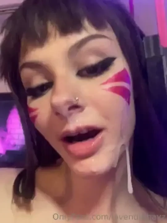 Who knew dva looked so good with a load of cum on her face video 