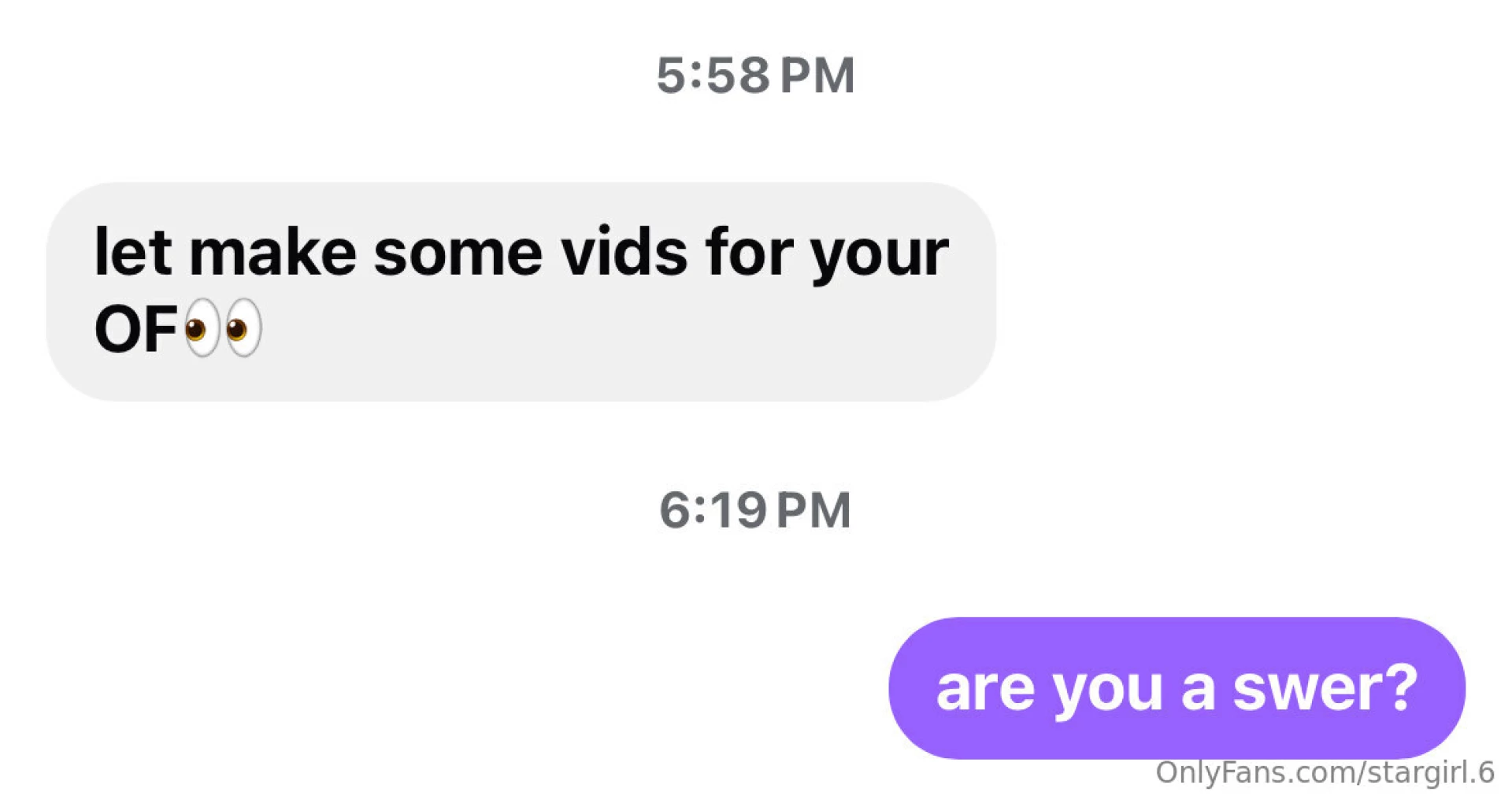 Just letting you guys know that i do not make content with other 