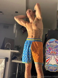 Muscles tense abs carved and i m only getting harder for you