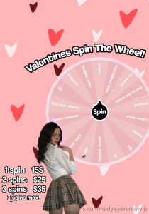 Sooo there it is the valentine s day spin the wheel are you ready to