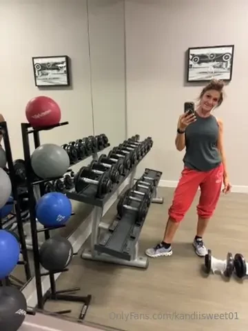 Going live with hotel fitness center workout see you soon 