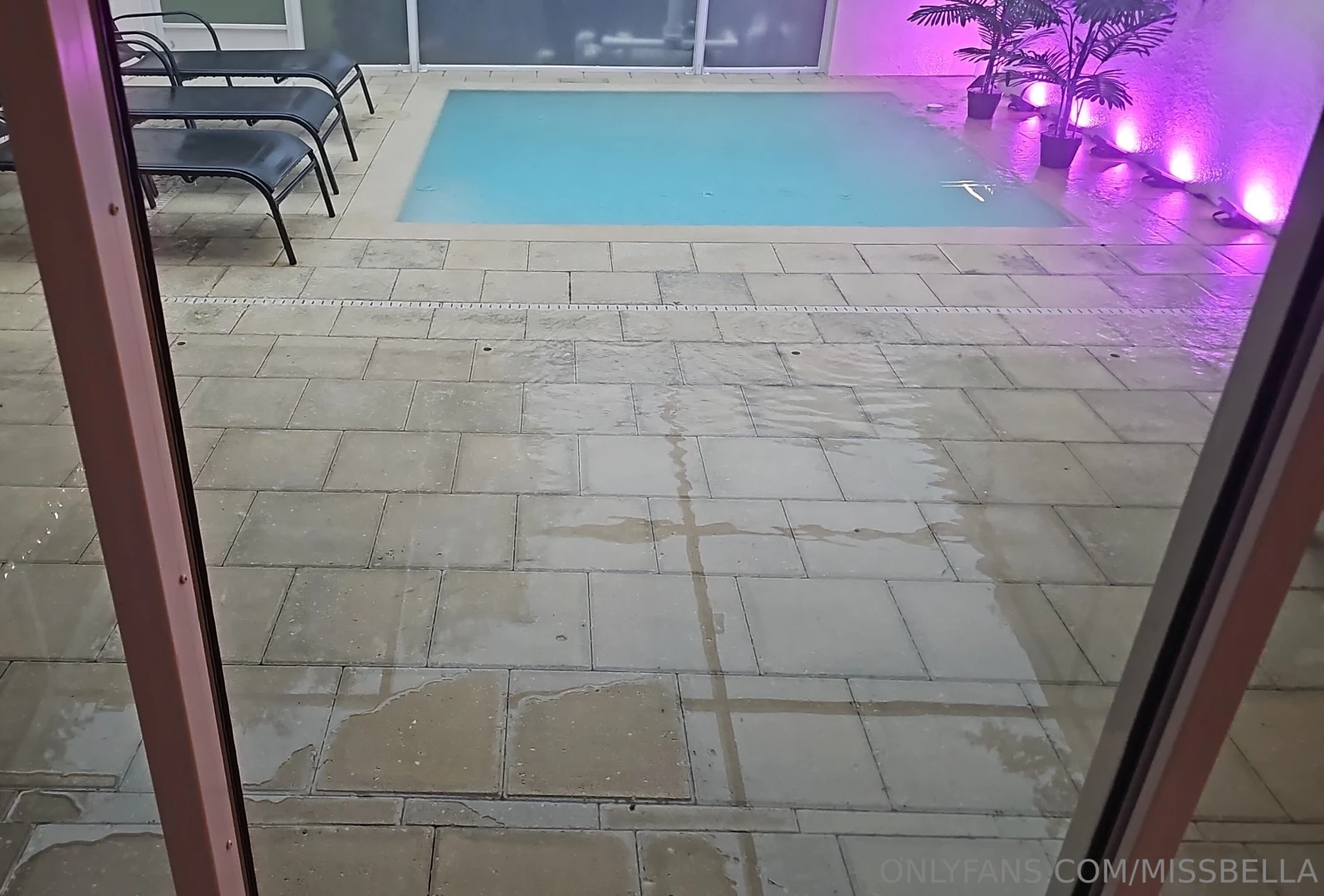 Almost ready to go live the rain is so intense today the patio is 