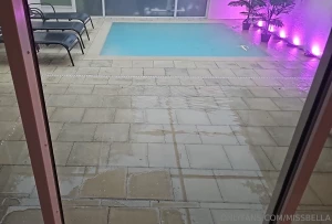Almost ready to go live the rain is so intense today the patio is