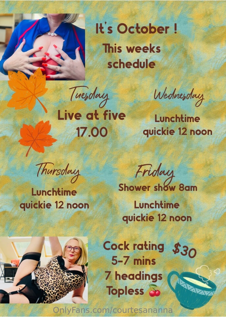 This weeks schedule join me later for live 5 17 00 bst 