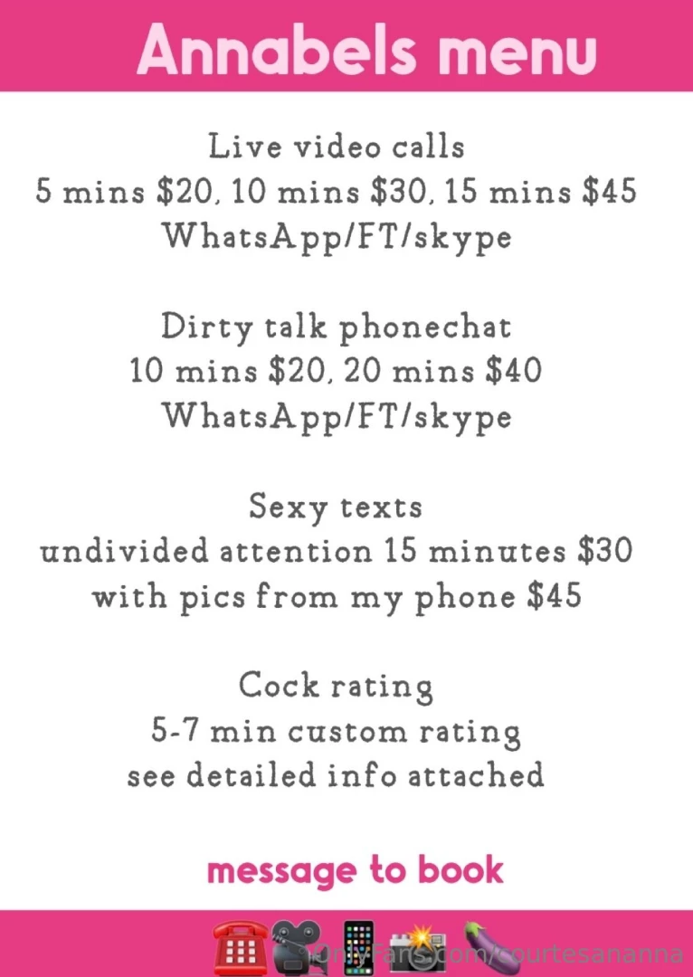 My online menu please message to book like to combine more than one 