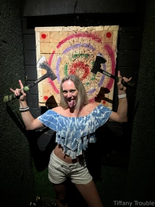 Axe throwing fun last night part 1