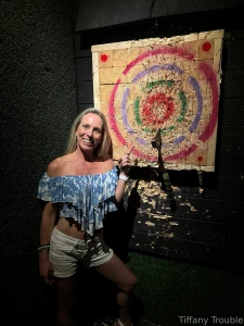 Axe throwing fun last night