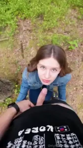 I went for a walk after fucking at home and decided to suck him off