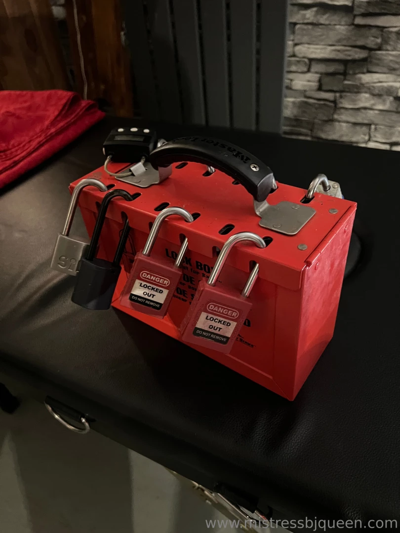 Can anyone guess where the key for my chastity subs cock cage and part 1 