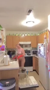 Another day of just casually cleaning the kitchen nude ya know