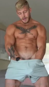 Brand new video stud shows off his perfect body cock and ass before