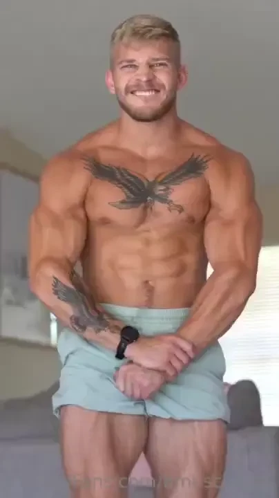 Bulging muscles waiting for you to rub 