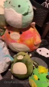 A plushie problem so bad its following me to work