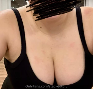 My sports bra was fighting for it s life at the gym today